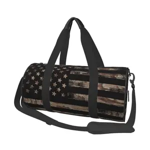 LUMANSITTER Desert Camo American Flag Duffel Bag in tactical pattern