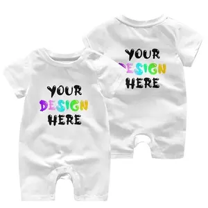 Generic custom baby bodysuit with add text and photo customization on white