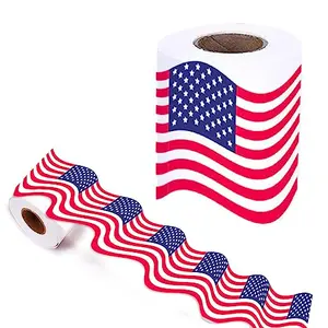 Jipaziy scalloped American flag border roll