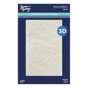 Spellbinders Plaster 3D Embossing Folder with unique stucco texture
