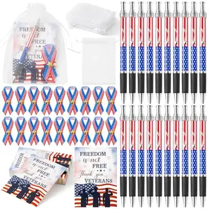 BZaber set of 50 pins, cards, pens, and bags as funeral favors