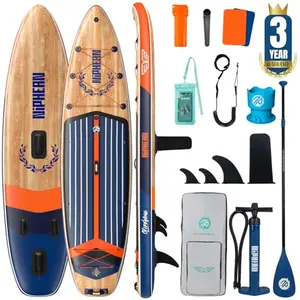 Niphean light gray inflatable paddle board with accessories