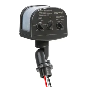 TREEWELL brown motion sensor with 240 degree detection and rotatable head for floodlight