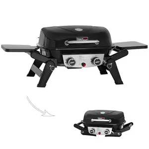 Royal Gourmet GT2005 portable gas grill with side tables and warming rack