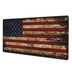 Slim American flag gaming mouse pad with Lycra surface