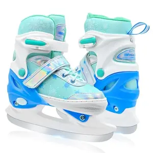 WELLWON adjustable ice skates for kids playing pond hockey