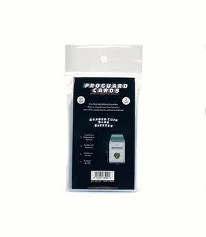 Package of 100 clear resealable plastic sleeves for graded coin slabs