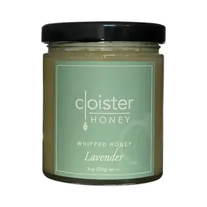 Cloister Honey Whipped Lavender Honey jar with toast