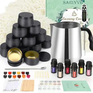 SAEUYVB full candle making kit with tins, wax, and dyes