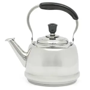 Martha Stewart Kingstree stainless steel whistling tea kettle with vintage-inspired shape