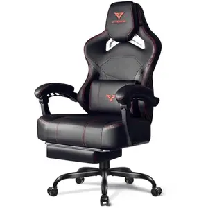 VITESSE gaming chair with oversized memory foam pillows and footrest