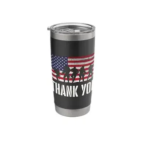Memorial Day Shirts 20oz insulated tumbler with patriotic veterans design, stainless steel for hot drinks