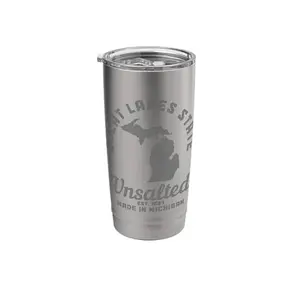 We Love Michigan vintage map design insulated stainless steel tumbler