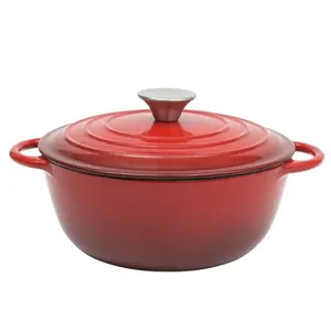 Gibson Home gradient red Dutch oven