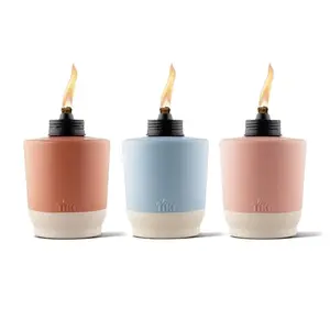 TIKI Sunset Sands Glass Tabletop Torches 3-Pack