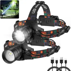 SKNSL headlamp showing zoomable lens and power bank feature