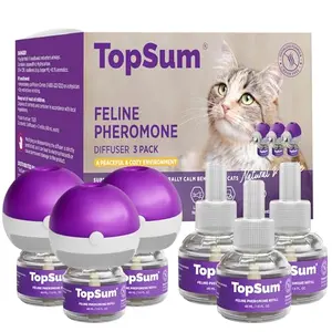 TopSum cat pheromone diffuser value kit with 3 plug-ins and 3 refills