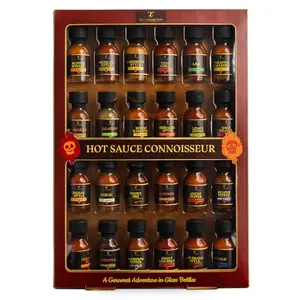 Tilz Hot Sauce Gift Set with 24 different bottles including Sriracha style
