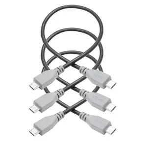 Maixbomr short micro USB male to male cable 10inch 3-pack