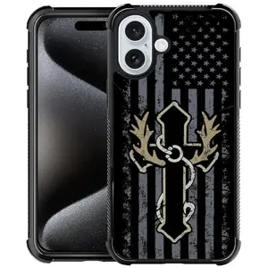 NONMY hunt fish cross American flag iPhone 16 case