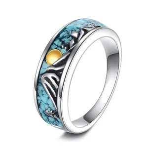 ONEFINITY Turquoise Mountain Ring in sterling silver with natural turquoise