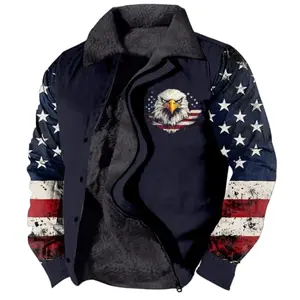 Patriotic western cowboy jacket with flag design