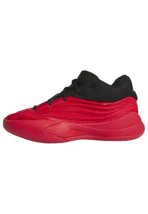Adidas Dame X kids basketball shoes in pure ruby colorway