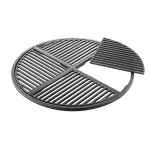 Craycort pre-seasoned modular cast iron grill grates for 22.5-inch kettle grills