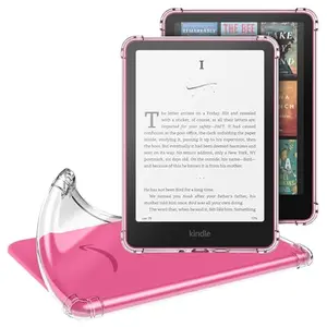 MoKo clear TPU case for Kindle Paperwhite showing transparent back and corner protection
