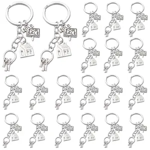 20-piece realtor keychain set, metal keyrings for client appreciation gifts