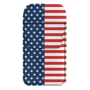 SUITOSELFY American flag print leather pocket pen protector