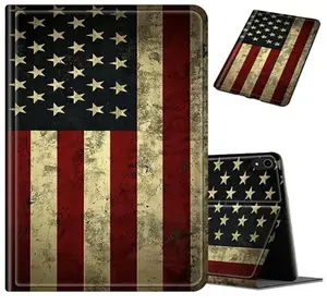 BVCLKJPOI vintage USA flag folio case for iPad mini 7/6