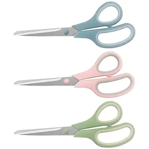 LONGKEY 8.5 inch scissors bulk set of 3 in pastel colors