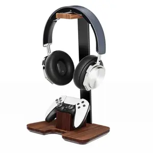 CUIWHRL walnut wood headphone and controller stand