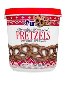 Bag of ut.z's Specials chocolate flavored coated pretzels