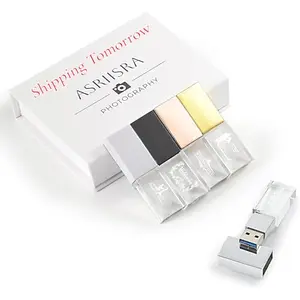 Custom crystal USB flash drive with colorful LED light