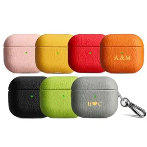 AESTHESTIFY custom leather AirPods case with name and multi-color options