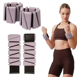 Gaiam dusty pink wrist and ankle weights with soft inner lining