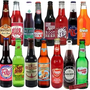 Surprise craft soda sampler variety pack with glass bottles and opener