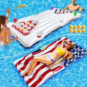 6 foot American flag pool pong table with balls