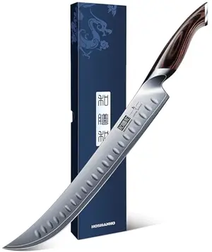 HOSHANHO 12-inch Japanese high carbon steel brisket knife with Pakkawood handle