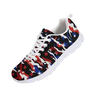 SYtrade women's patriotic camouflage tennis sneakers