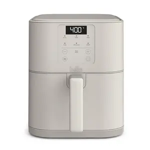 bella 6 Qt Slim Air Fryer in oatmilk color with digital controls