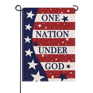 Artofy One Nation Under God Garden Flag with stars and stripes