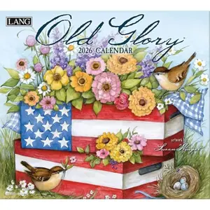 Lang Old Glory 2026 Patriotic Wall Calendar with linen-embossed artwork by Susan Winget