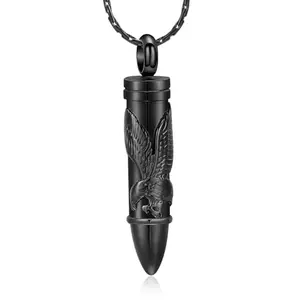 Bullet-shaped pendant with eagle design