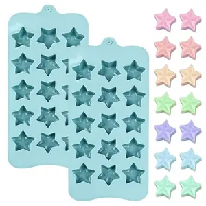Fchil blue silicone star molds with 15 cavities each