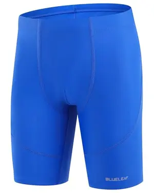 Blueleaf Boys' Swim Jammers in royal blue, with flat-lock seam detail