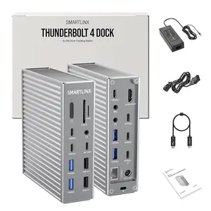 SMARTLINX Thunderbolt 4 Dock in gray with multiple ports visible