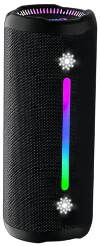 OHAYO X10 MAX portable waterproof speaker with dynamic LED lights by the pool